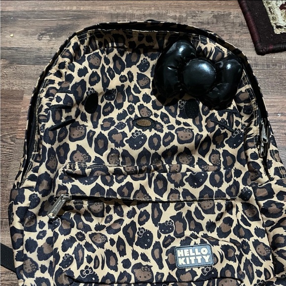 leopard cheetah print hello kitty backpack - Picture 1 of 4